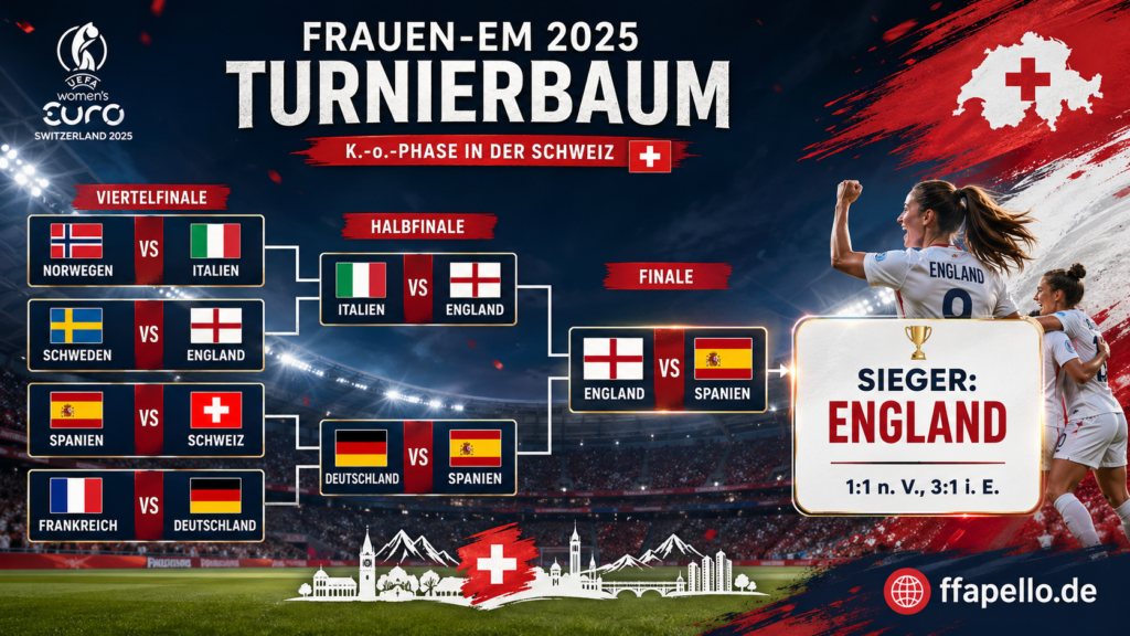 Fußball-Europameisterschaft der Frauen 2025 Turnierbäume
