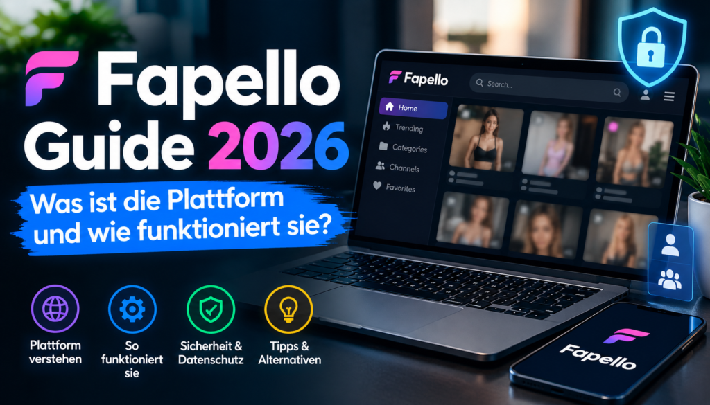 Fapello Guide 2026 – informative banner explaining what the Fapello platform is, how it works, security and privacy, and available alternatives.